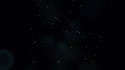 A closer look into the same region as the Cluster view. The wide pattern gives way to smaller lights, darker spaces and the colour between them.